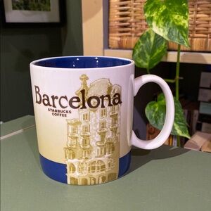 Starbucks Barcelona Coffee Mug - Blue and Beige